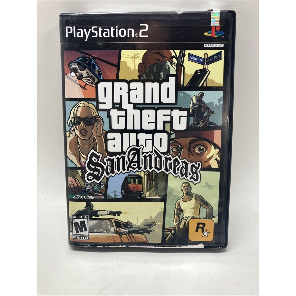 Grand Theft Auto: San Andreas GTA (Playstation 2 PS2) Complete w/Map/Manual